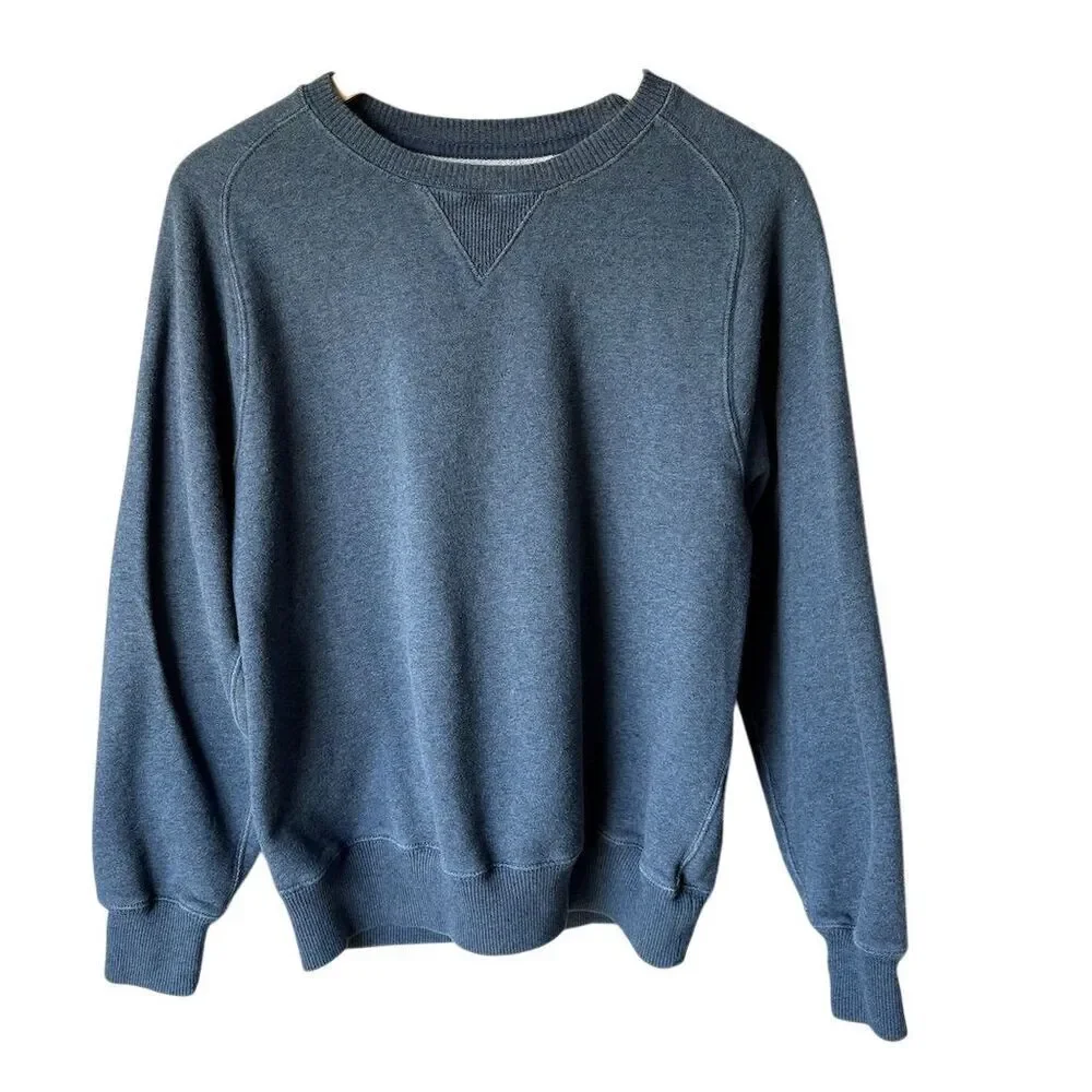 J.Crew Men's Blue Vintage Fleece Crewneck Sweatshirt Size M Long Sleeve Pullover